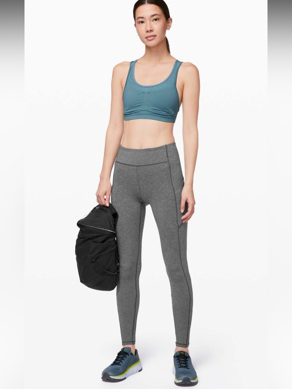 Q. Lululemon Speed Up Tight 31" Heathered Black 4 tall